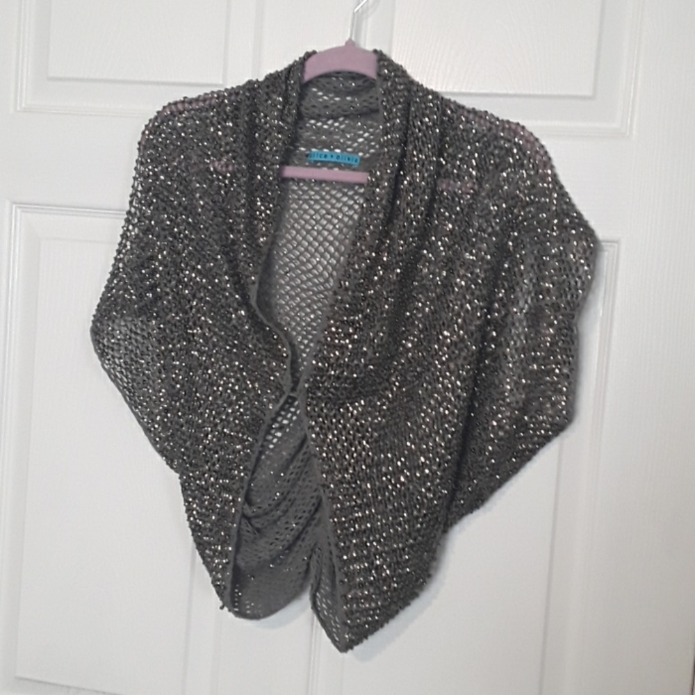 Shrug sequened dressy jacket size large